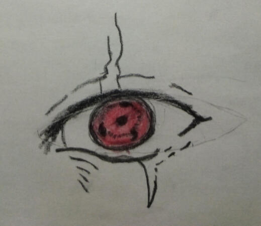 Kakashi oog tekening Jaar 1